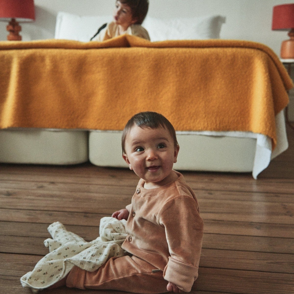 Meleze velvet jumpsuit, Indian Tan