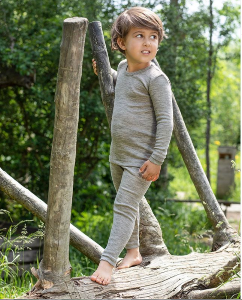 Leggings niños, Lana Merino y Seda