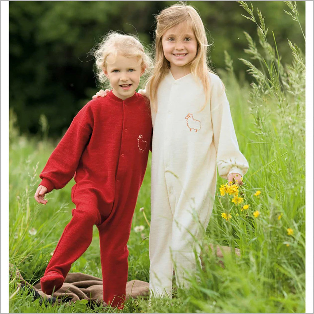 One-piece pyjama, with feet