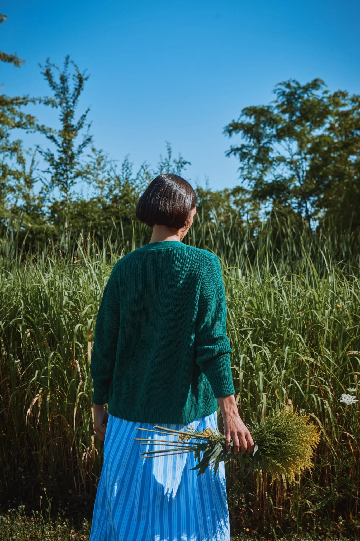 Chaleco algodón MATÉ - Herbe Verte