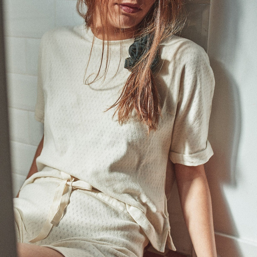 Polera MARJOLAINE AJOURÉ, Gris