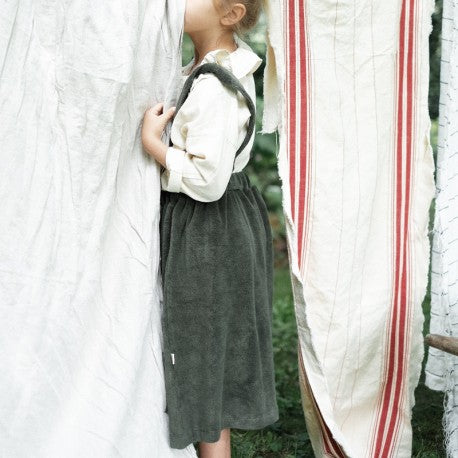 Muguet plush dress, Forest Green