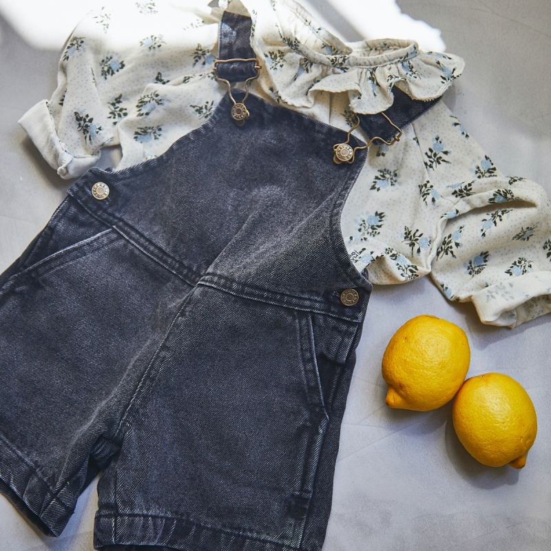 Blusa CHARME • Fleurs Blue Fog