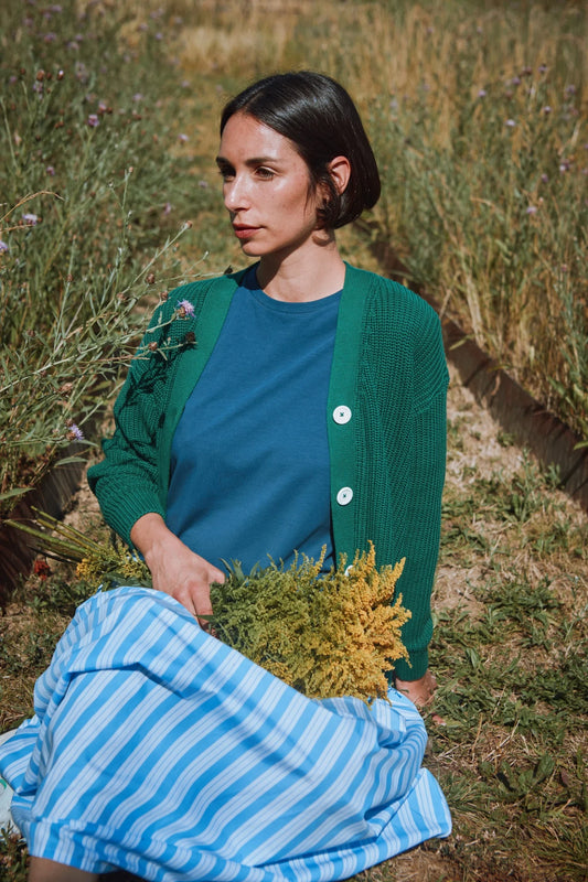 Chaleco algodón MATÉ - Herbe Verte